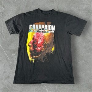 Vintage Corrosion of Conformity Shirt Mens XL Black 1997 Band Skinned Face Metal